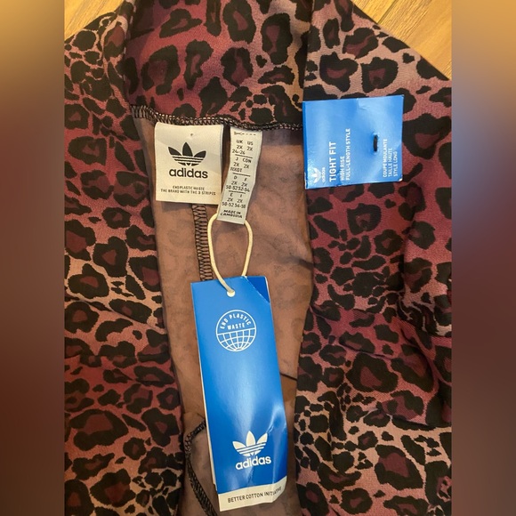 Adidas Originals three stripe leopard print leggings - Picture 4 of 8